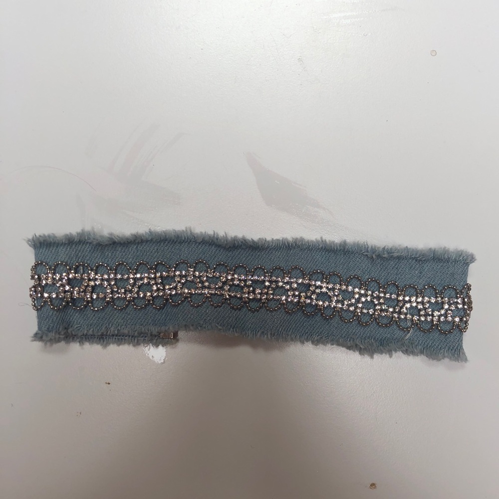 Denim and Crystal Chocker